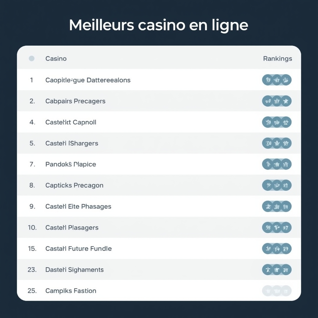 Meilleurs casino en ligne: guide complet pour trouver les meilleures plateformes sécurisées et rentables